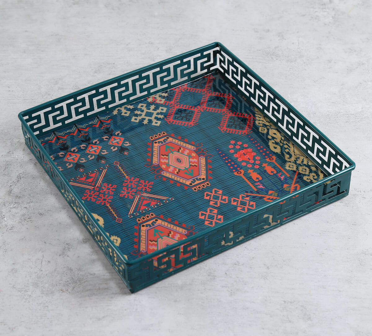 India Circus by Krsnaa Mehta Enchanting Mirage Iron Square Tray