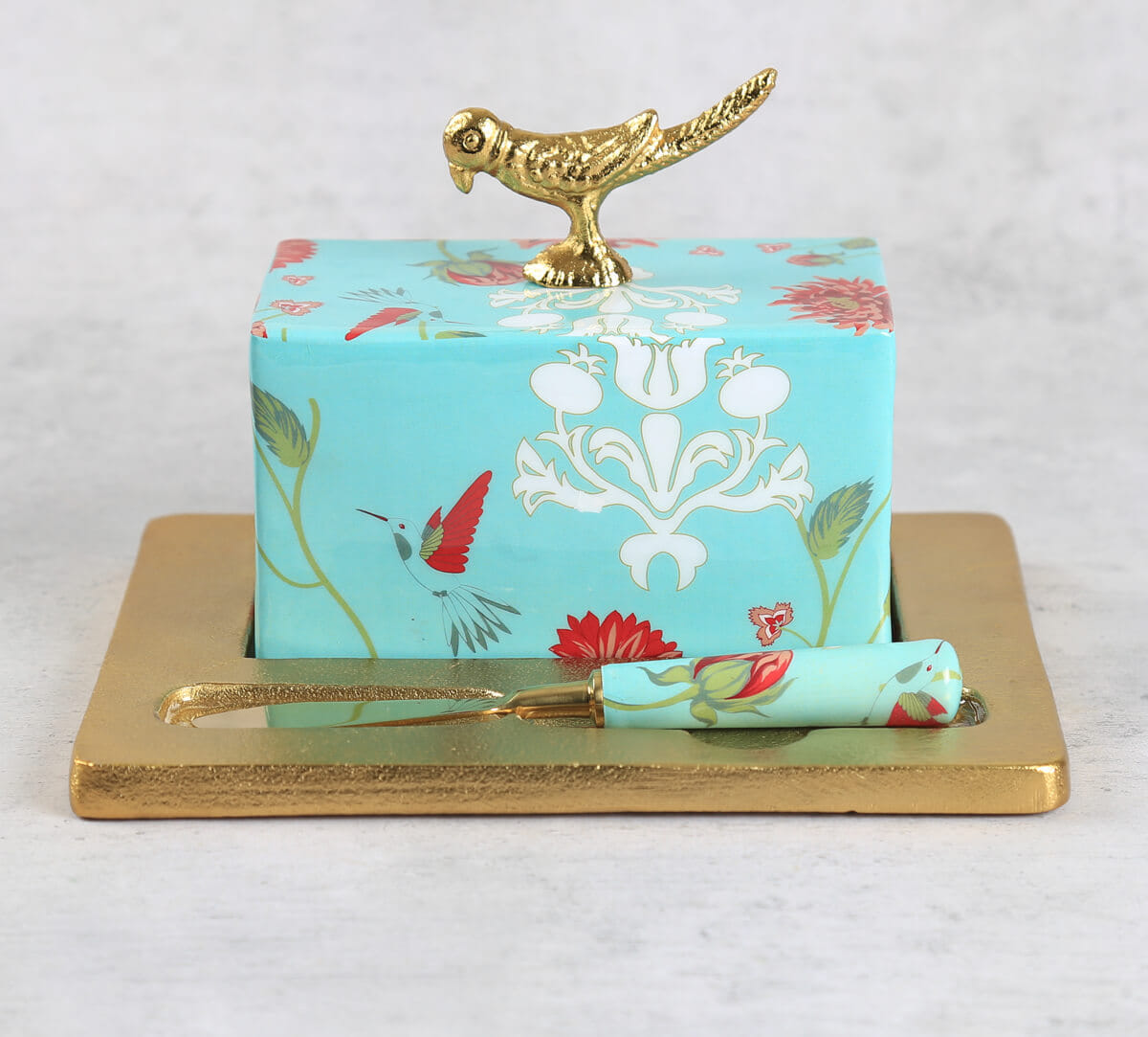 India Circus by Krsnaa Mehta Zinnian Jazz Butter Dish with Butter Knife