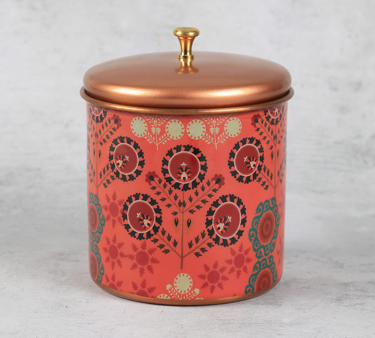 India Circus by Krsnaa Mehta Raceme Rosettes Steel Cookie Jar