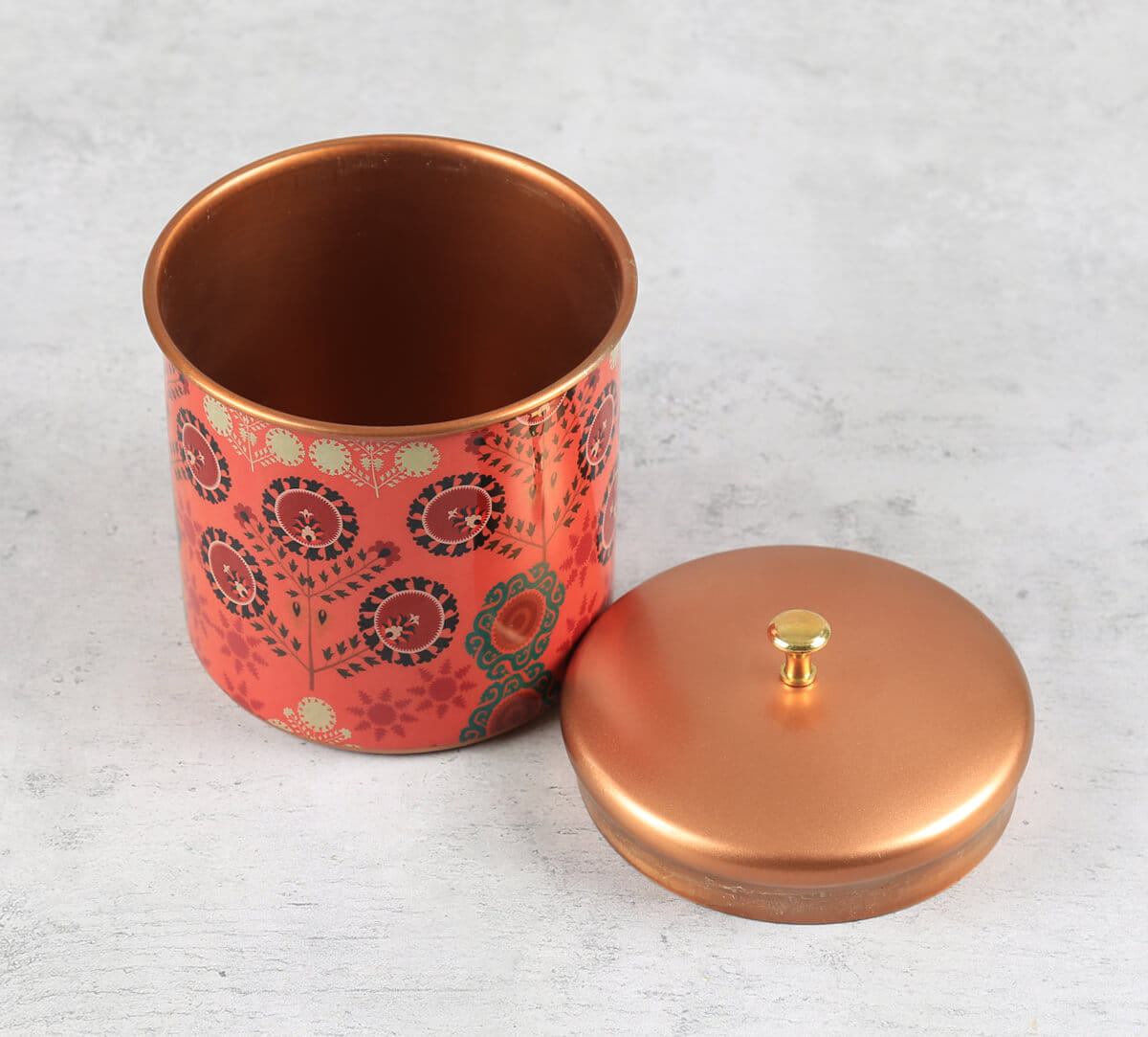 India Circus by Krsnaa Mehta Raceme Rosettes Steel Cookie Jar