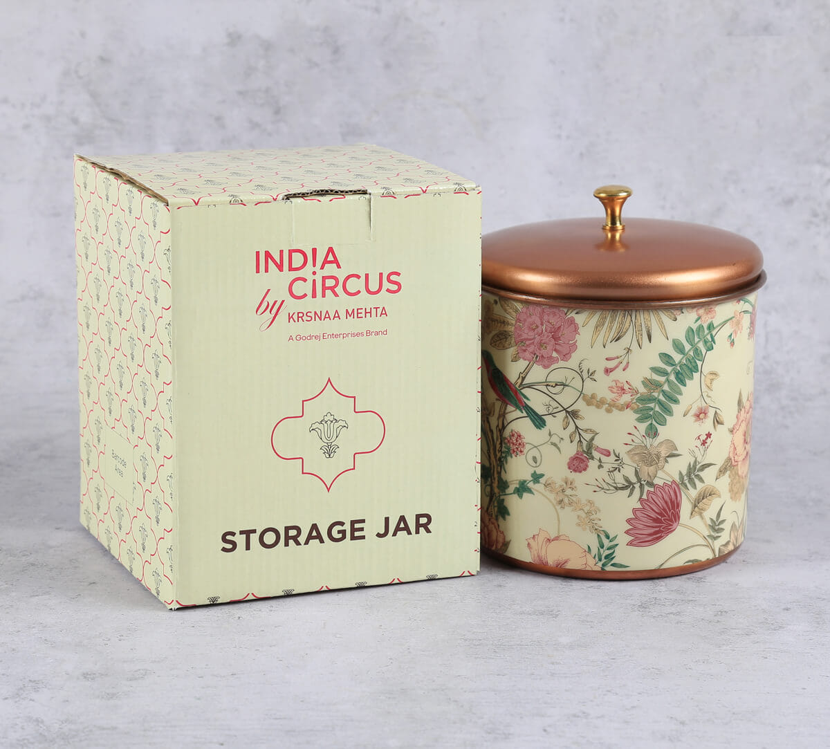 India Circus by Krsnaa Mehta Rustic Realm Steel Cookie Jar