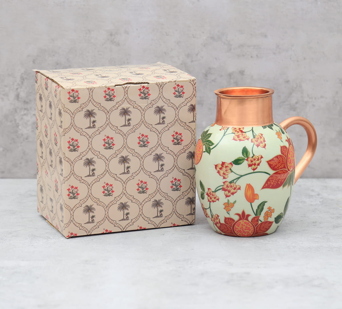 India Circus by Krsnaa Mehta Blushed Orchard Copper Jug Set