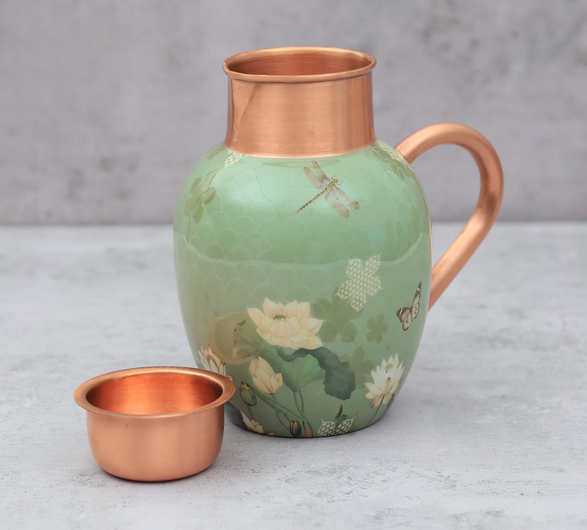 India Circus by Krsnaa Mehta Sage Serenity Copper Jug Set
