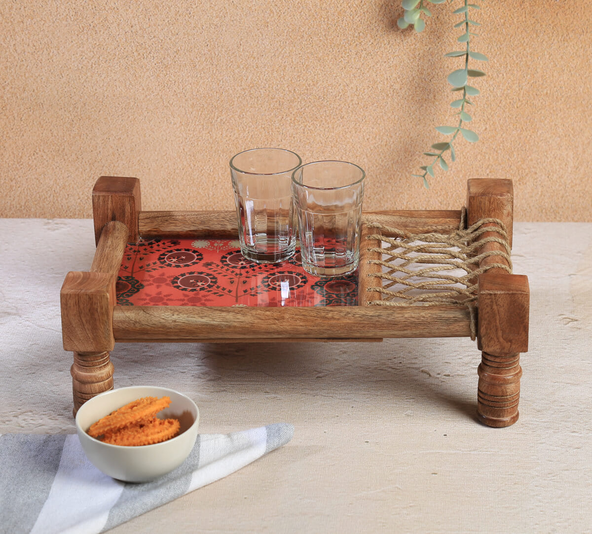 India Circus by Krsnaa Mehta Raceme Rosettes Wooden Platter