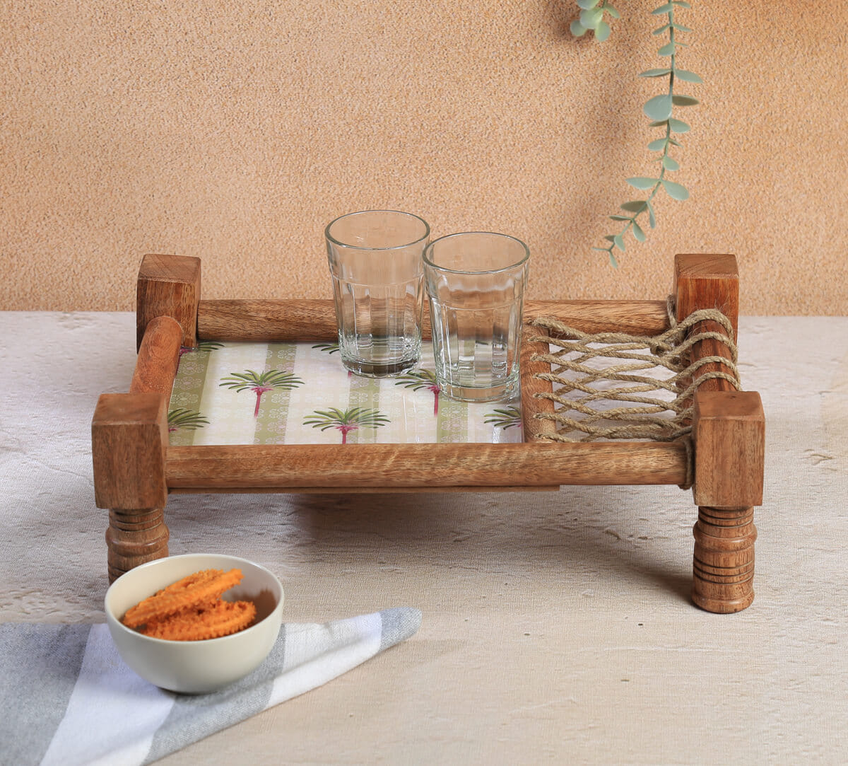 India Circus by Krsnaa Mehta Palms of Chanderi Wooden Platter