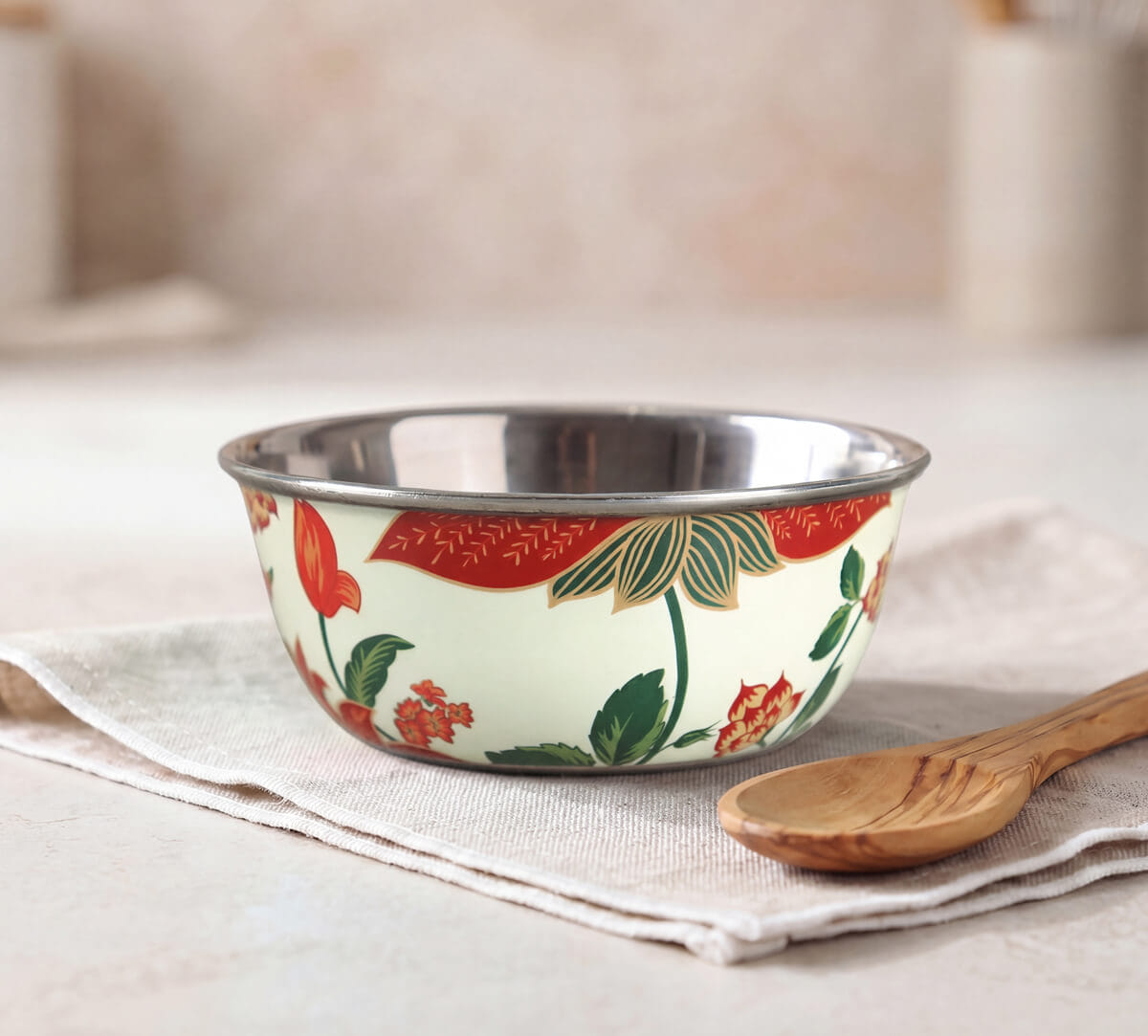 India Circus by Krsnaa Mehta Blushed Orchard Small Steel Katori