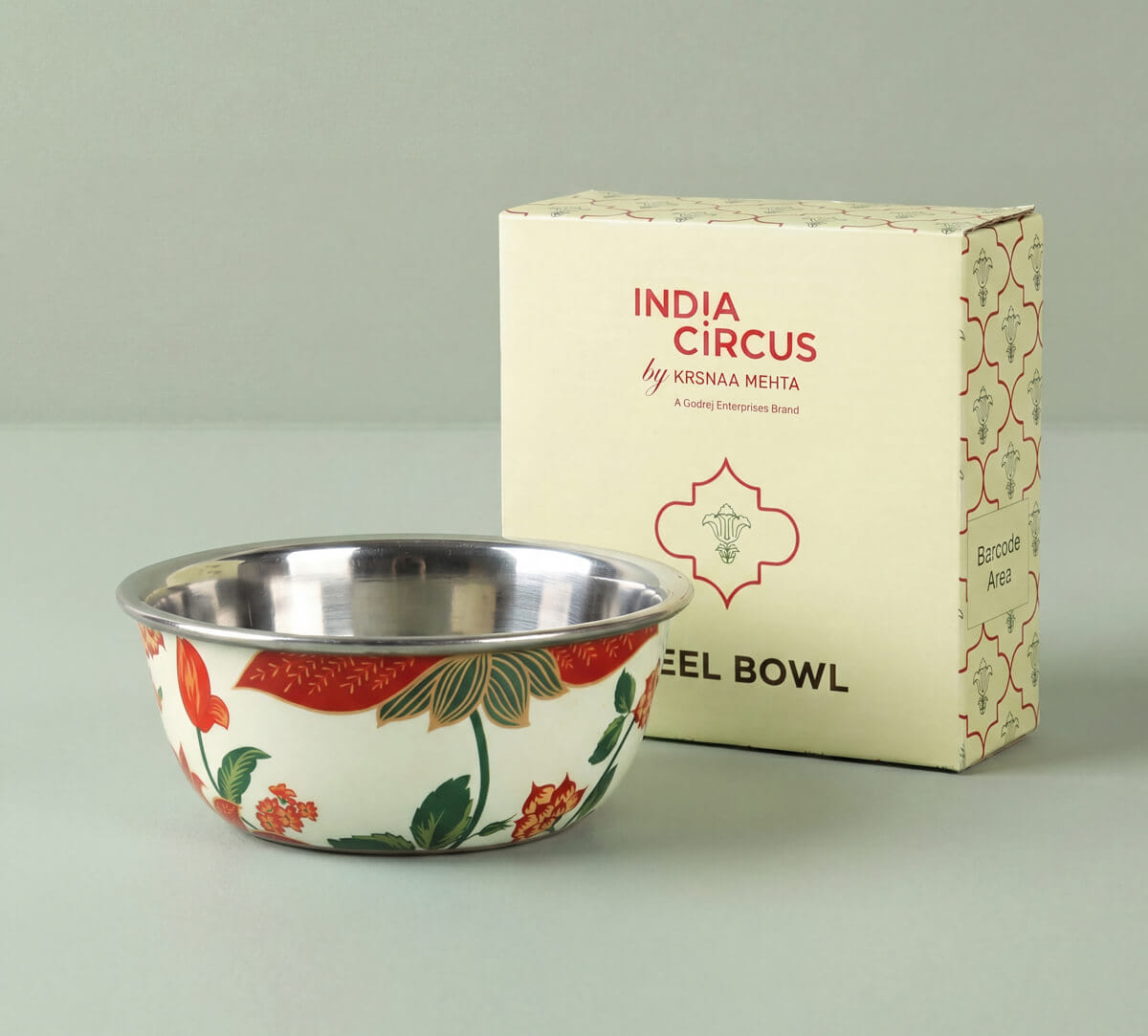 India Circus by Krsnaa Mehta Blushed Orchard Small Steel Katori