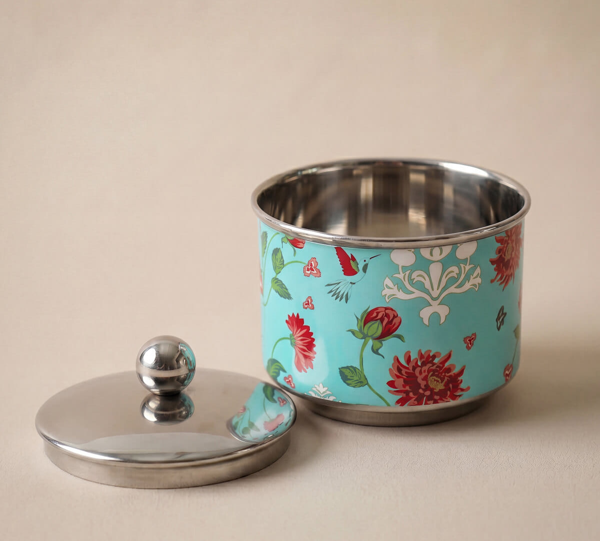 India Circus by Krsnaa Mehta Zinnian Jazz Steel Bowl with Lid