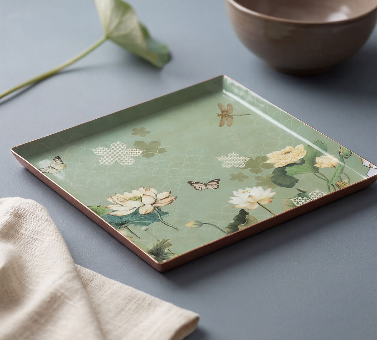 India Circus by Krsnaa Mehta Sage Serenity Steel Platter