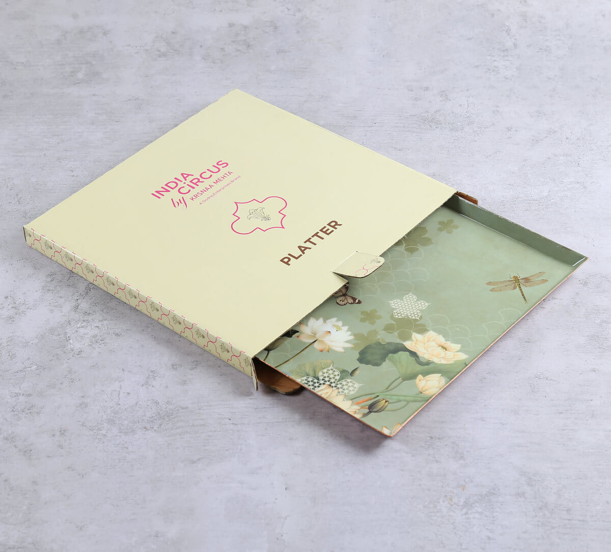 India Circus by Krsnaa Mehta Sage Serenity Steel Platter