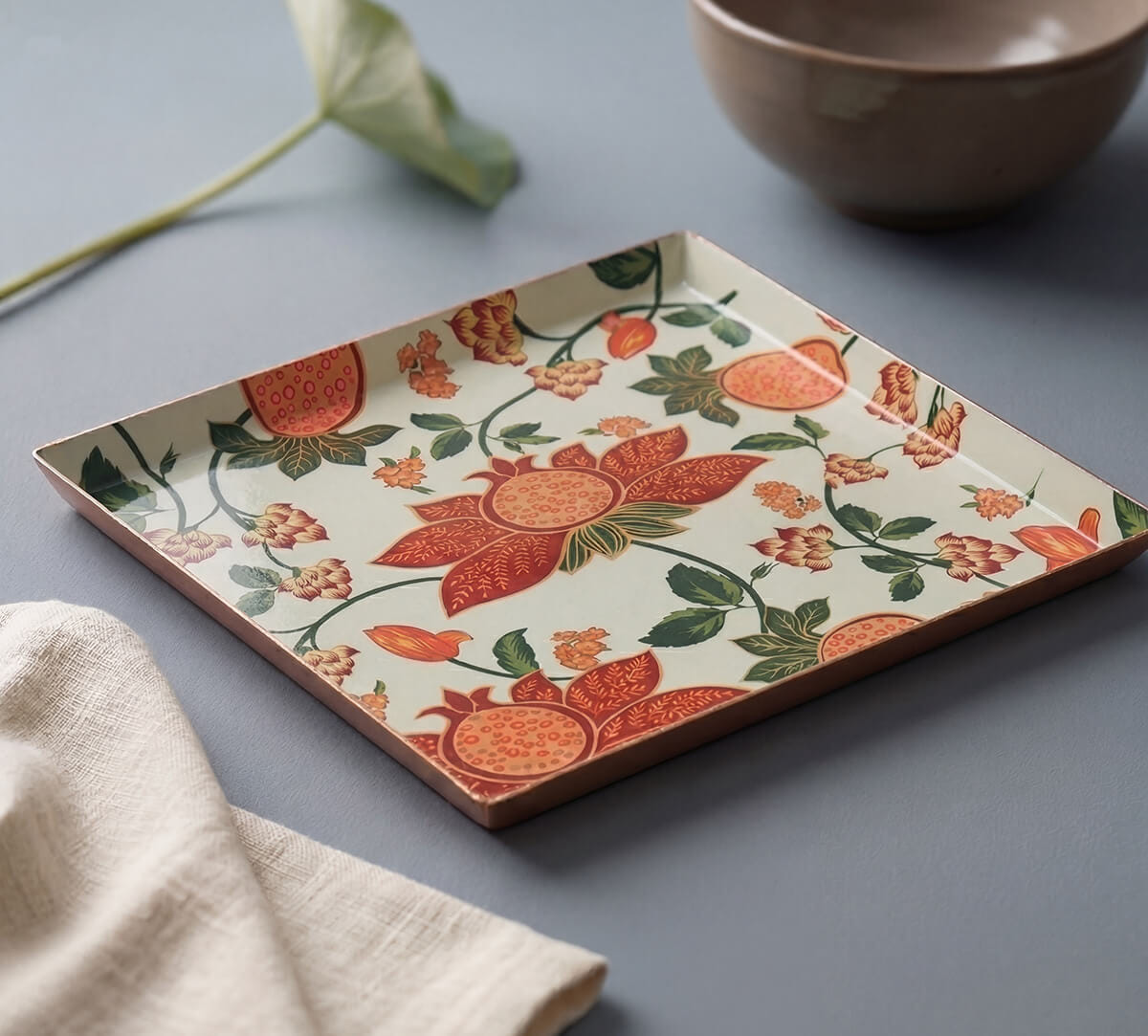 India Circus by Krsnaa Mehta Blushed Orchard Steel Platter