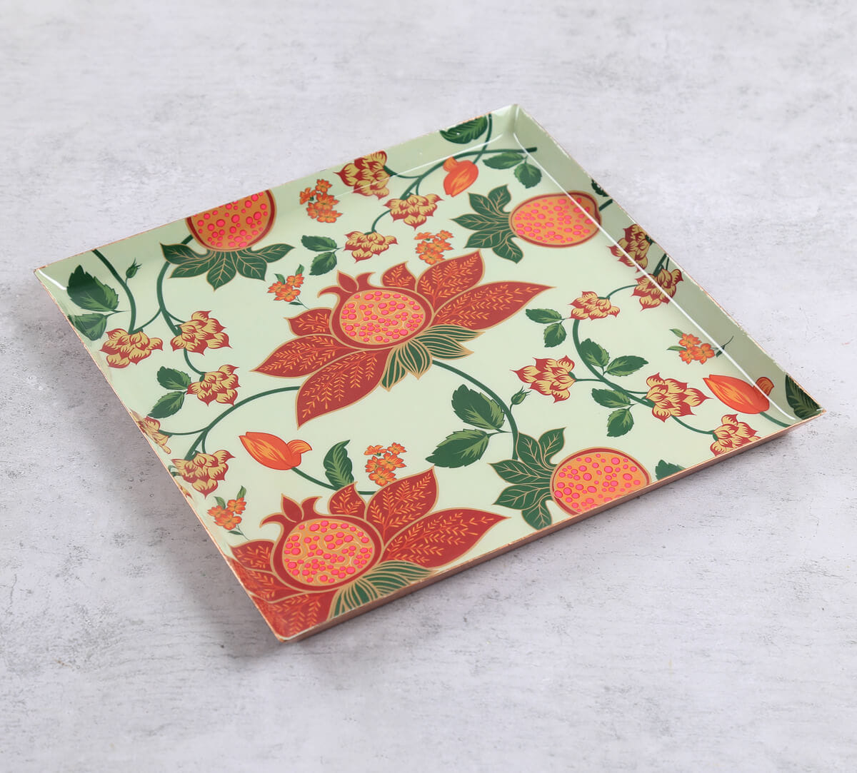 India Circus by Krsnaa Mehta Blushed Orchard Steel Platter