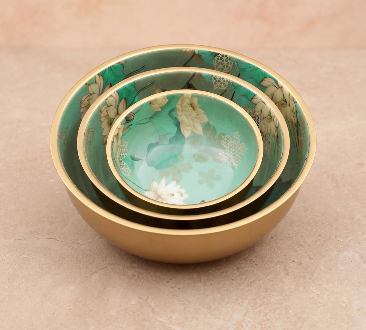 India Circus by Krsnaa Mehta Sage Serenity Steel Bowl Set of 3