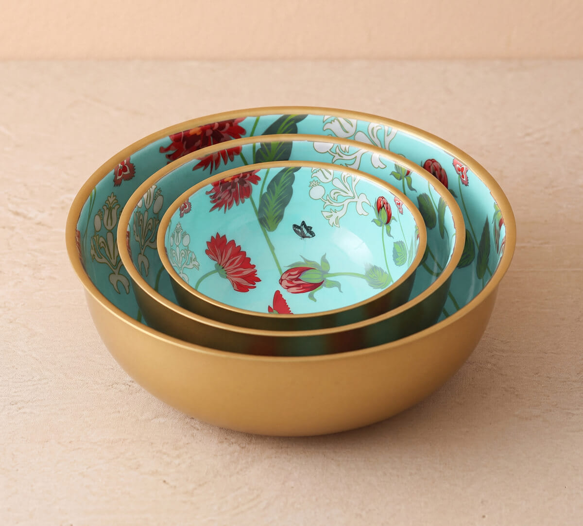 India Circus by Krsnaa Mehta Zinnian Jazz Steel Bowl Set of 3