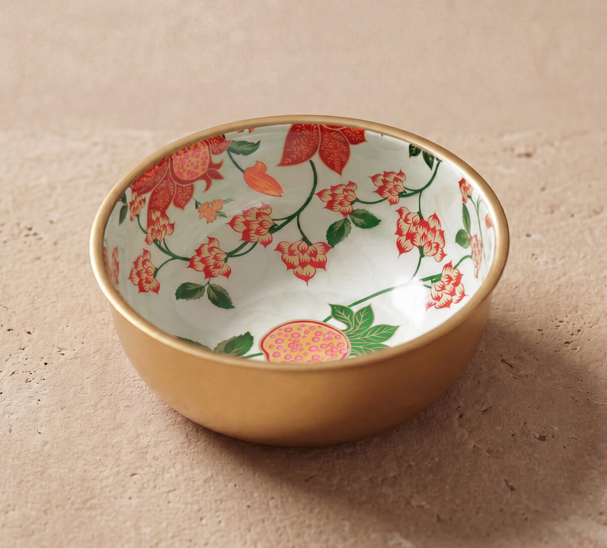 India Circus by Krsnaa Mehta Blushed Orchard Steel Bowl Set of 3