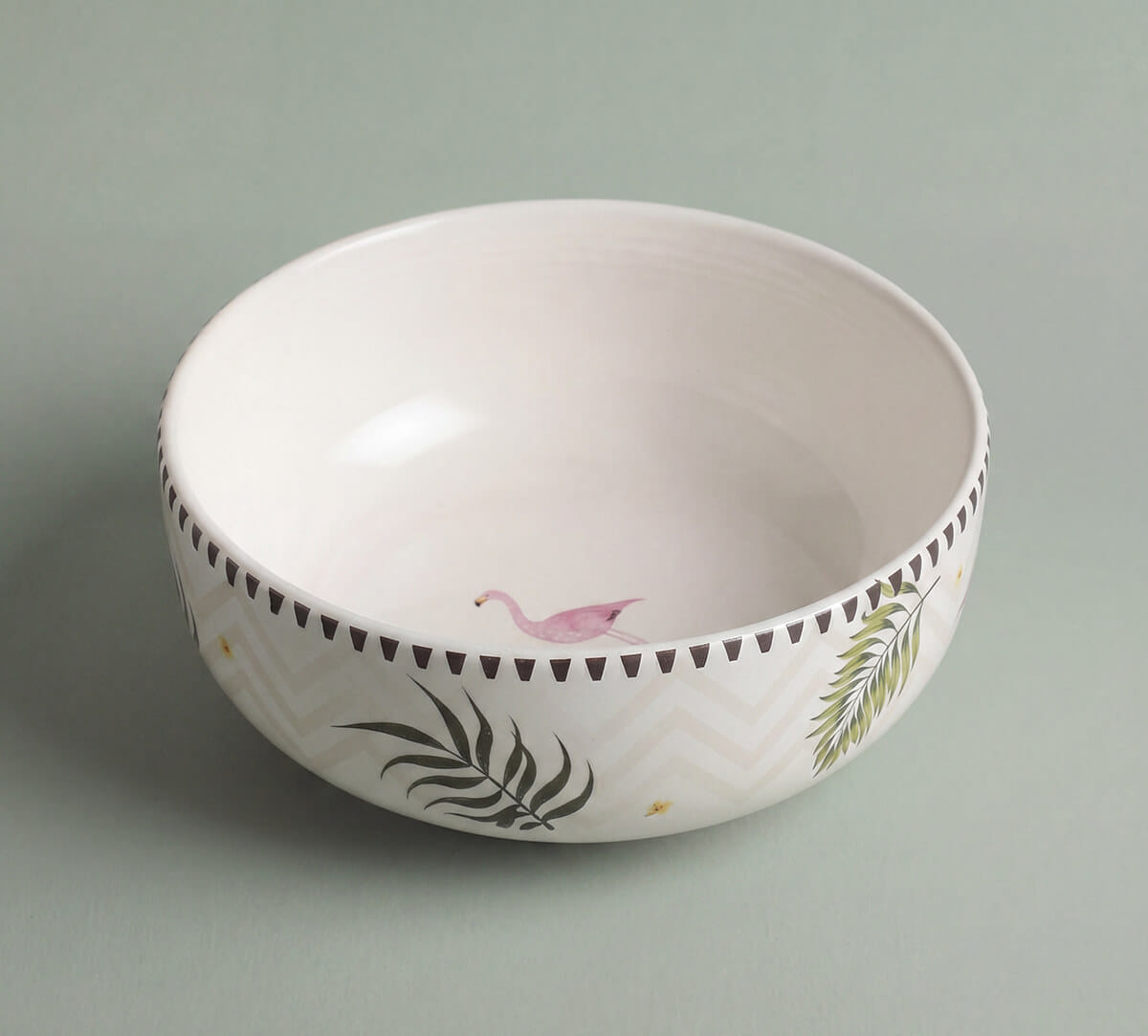 India Circus by Krsnaa Mehta Foraging Flamingo Serving Bowl