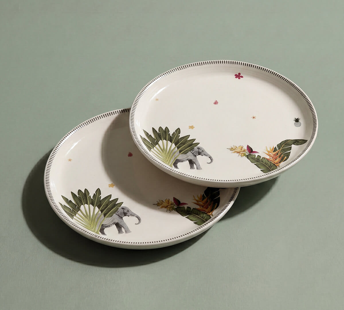 India Circus by Krsnaa Mehta Travellers Garden Quarter Plate Set of 2