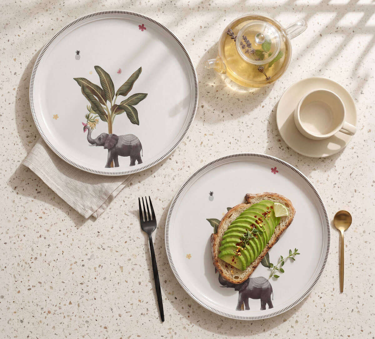 India Circus by Krsnaa Mehta Travellers Garden Dinner Plate Set of 2