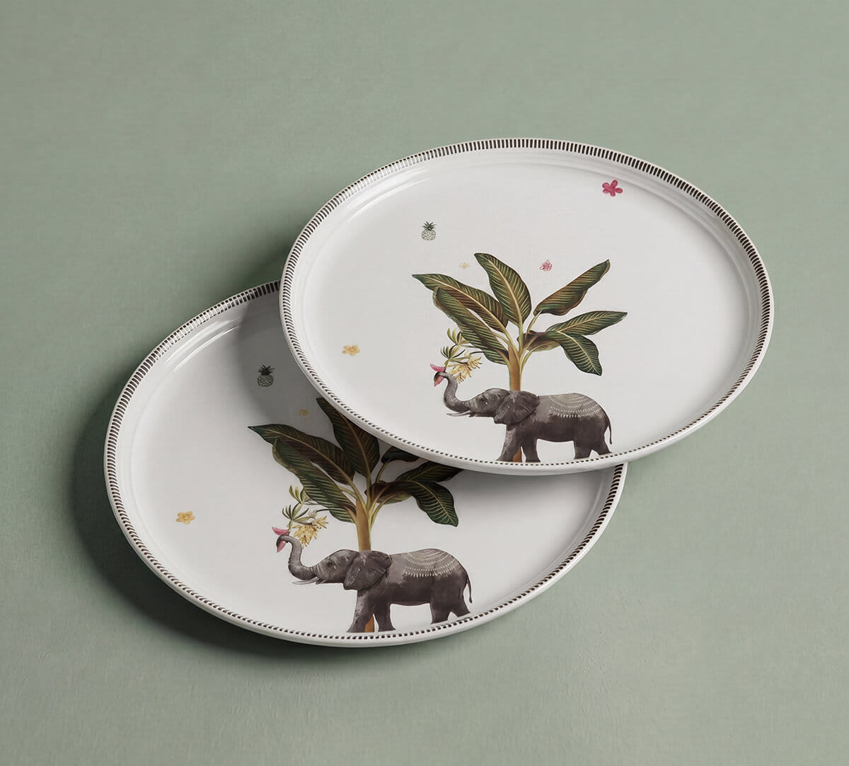 India Circus by Krsnaa Mehta Travellers Garden Dinner Plate Set of 2