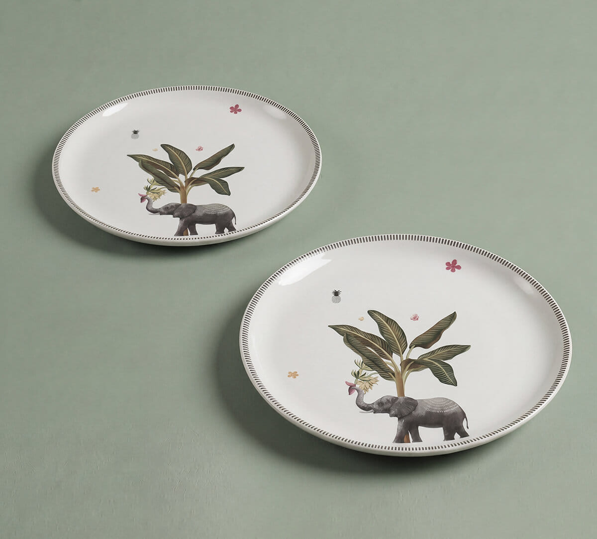 India Circus by Krsnaa Mehta Travellers Garden Dinner Plate Set of 2