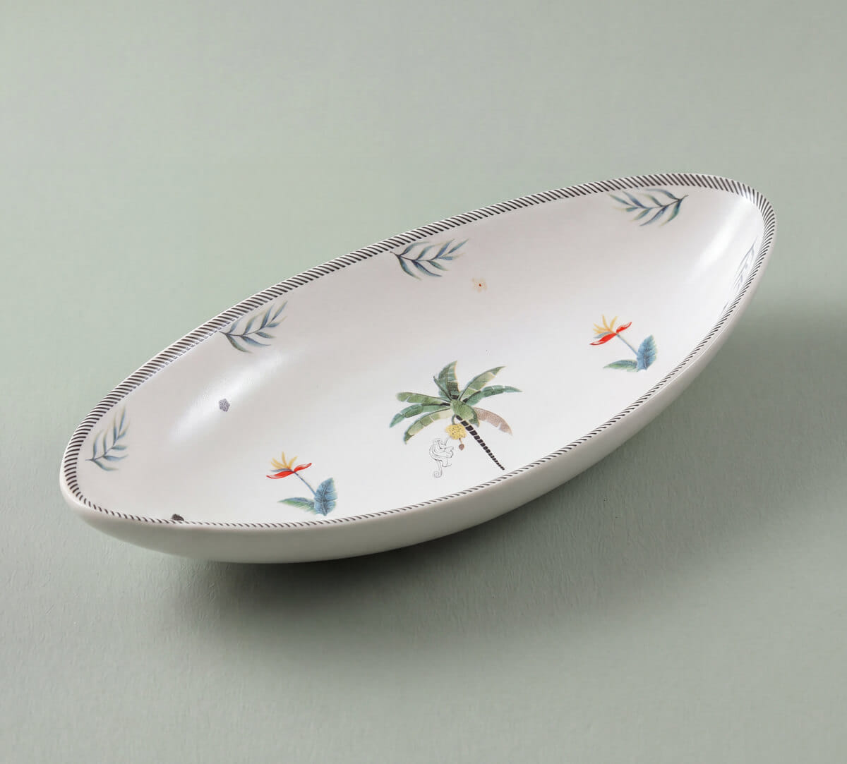 India Circus by Krsnaa Mehta Strelizias Garden Boat Shape Platter