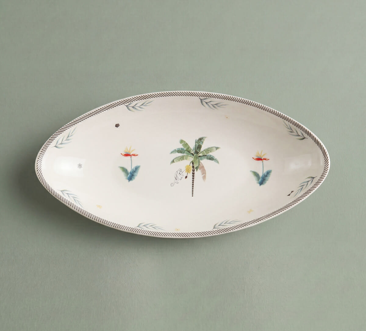 India Circus by Krsnaa Mehta Strelizias Garden Boat Shape Platter