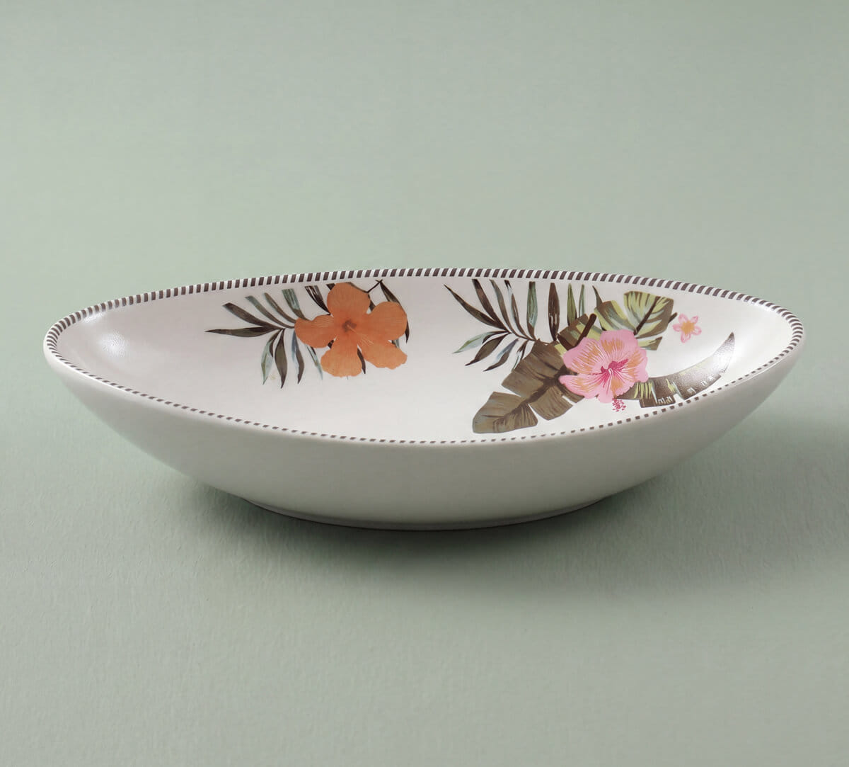 India Circus by Krsnaa Mehta Plumerias Plume Boat Shape Platter
