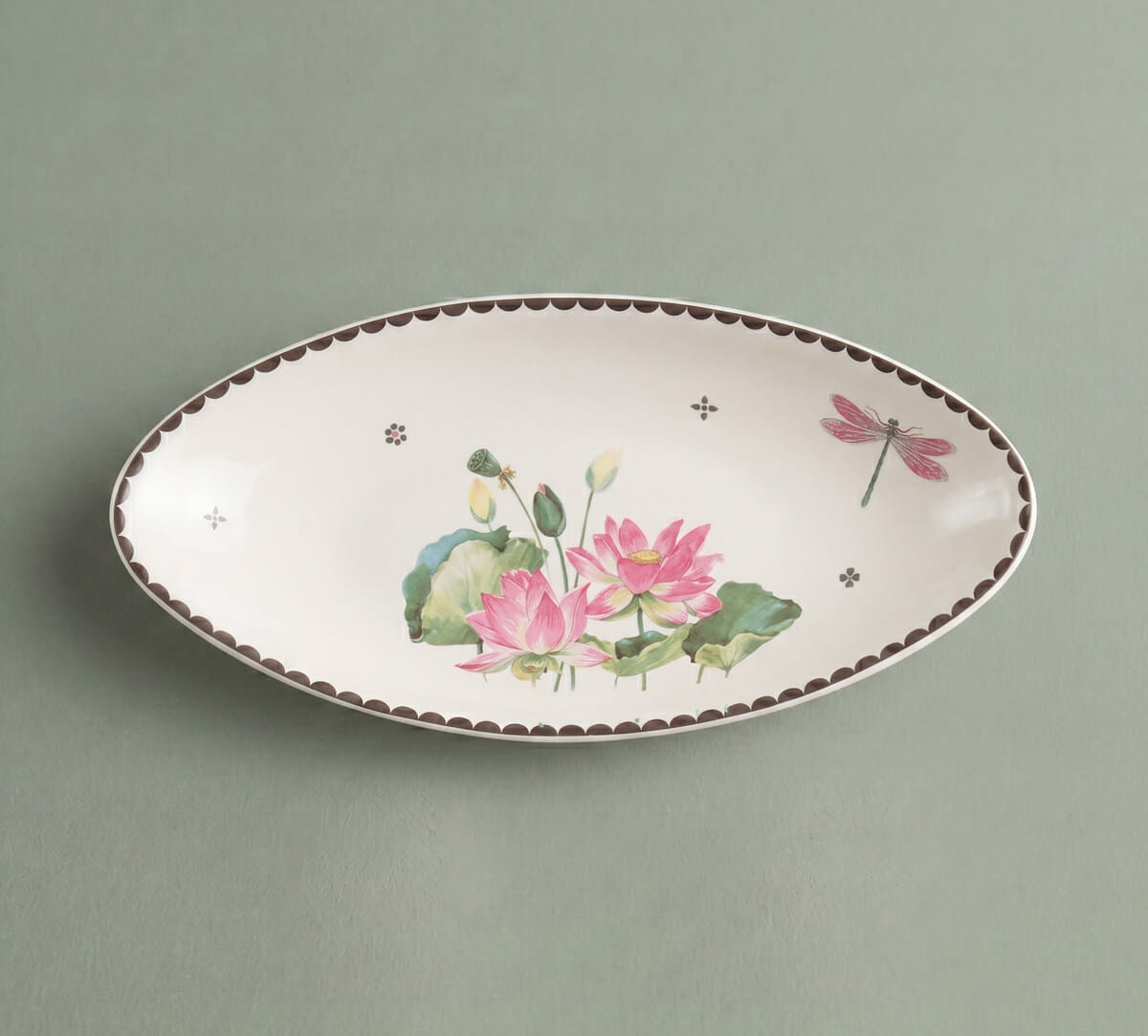 India Circus by Krsnaa Mehta Lotus Pond Boat Shape Platter