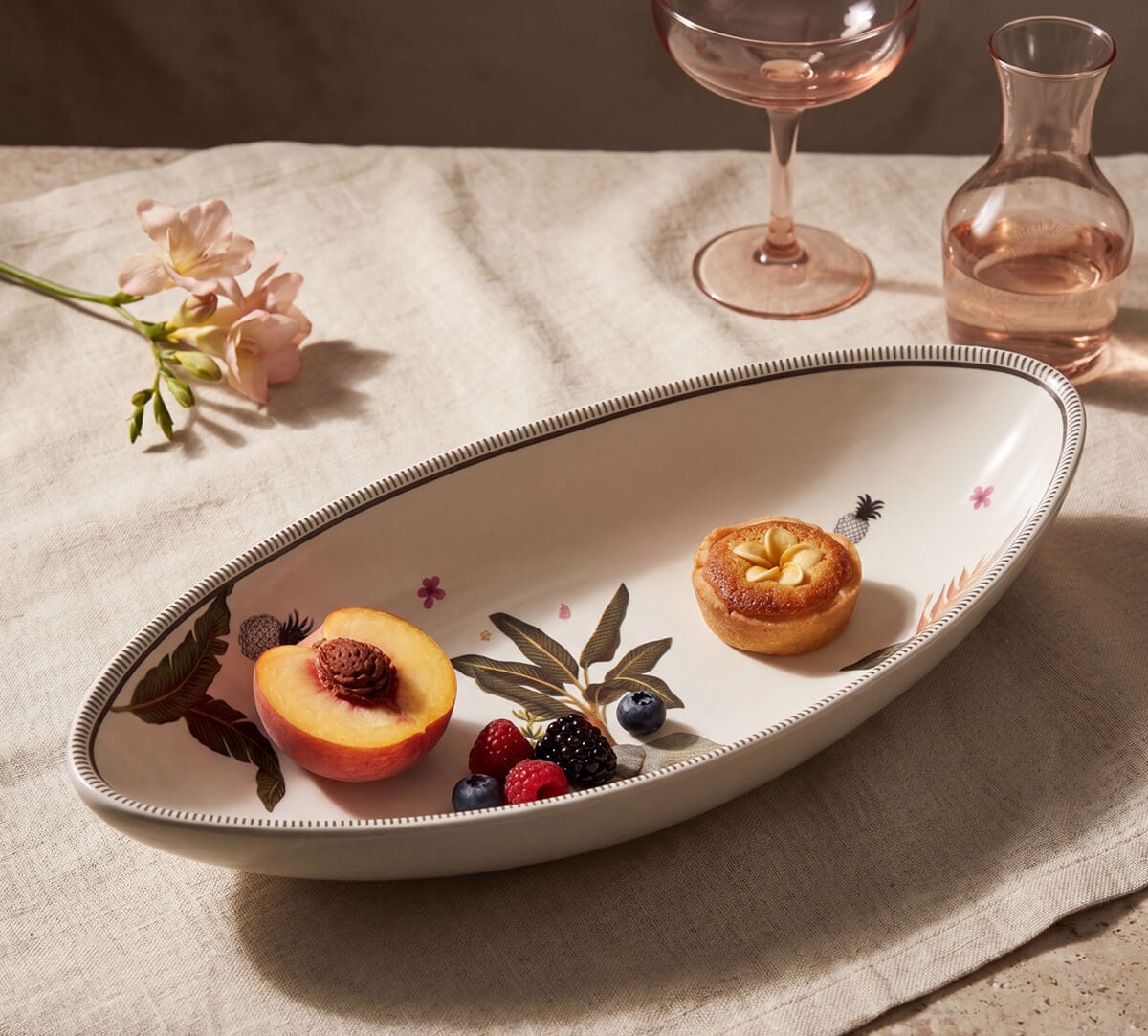 India Circus by Krsnaa Mehta Travellers Garden Boat Shape Platter