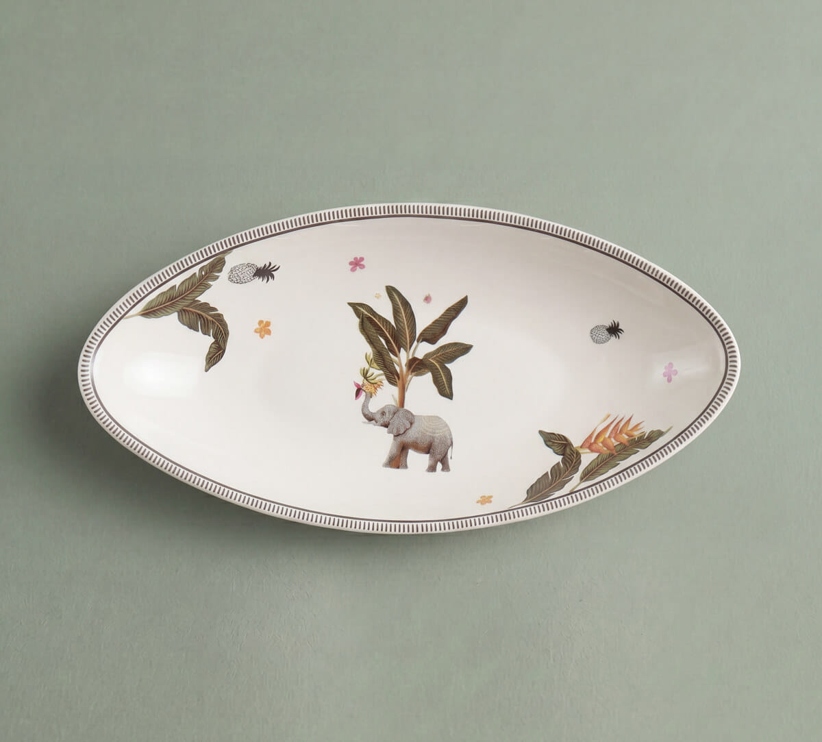 India Circus by Krsnaa Mehta Travellers Garden Boat Shape Platter