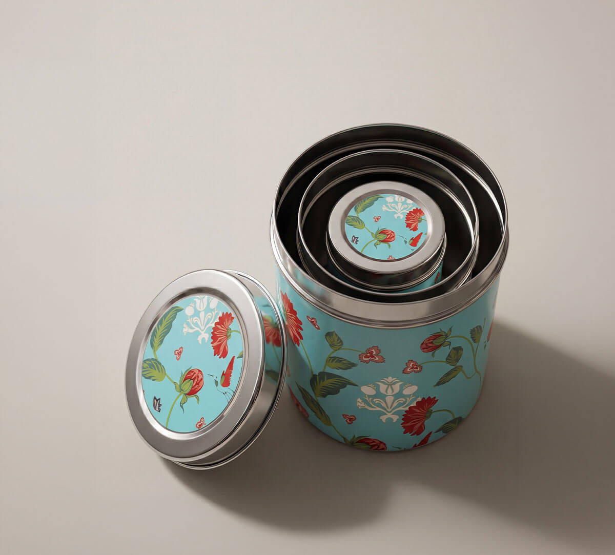 India Circus by Krsnaa Mehta Zinnian Jazz Steel Containers Set of 3