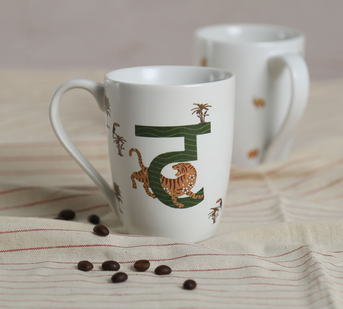 India Circus by Krsnaa Mehta Tundra Tiger Porcelain Coffee Mug