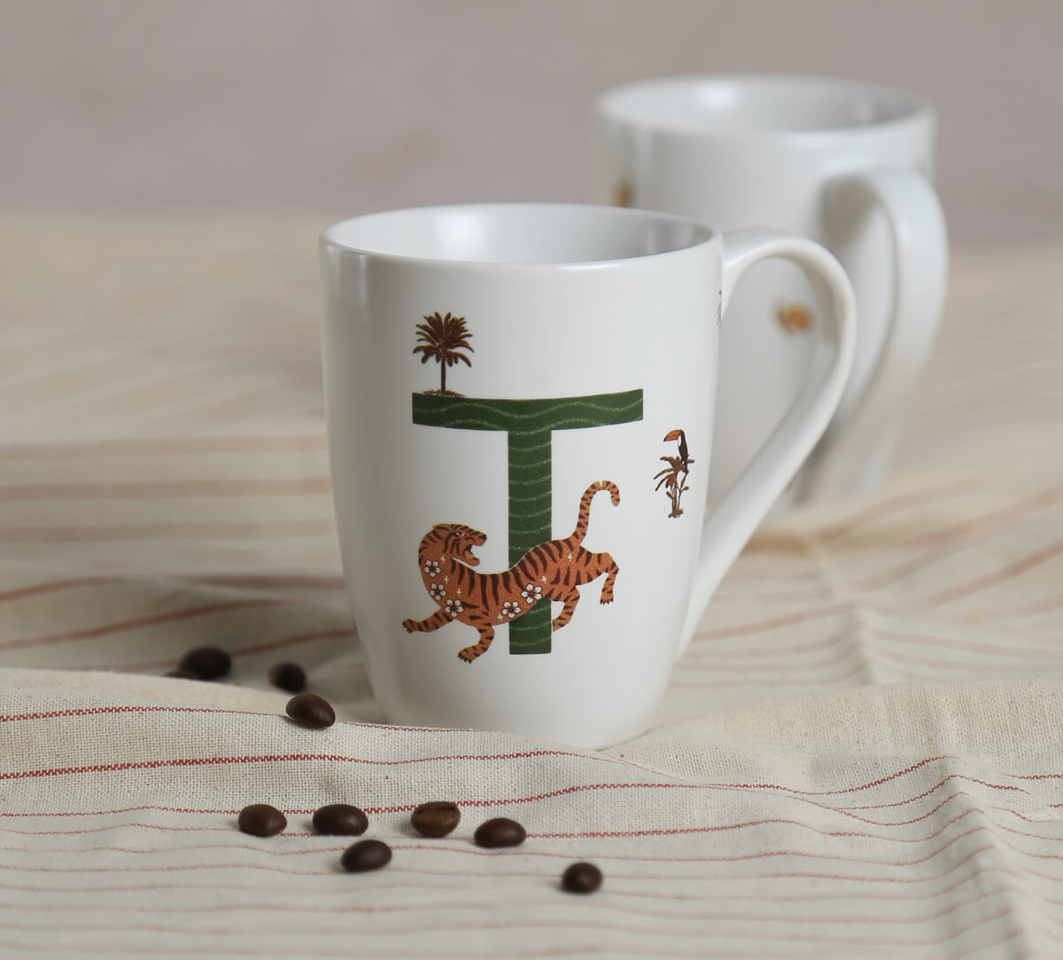 India Circus by Krsnaa Mehta Tundra Tiger Porcelain Coffee Mug