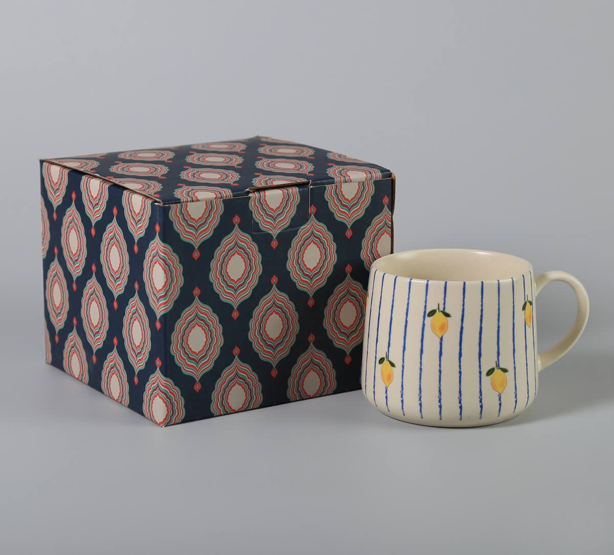 India Circus by Krsnaa Mehta Striped Citrus Coffee Mug