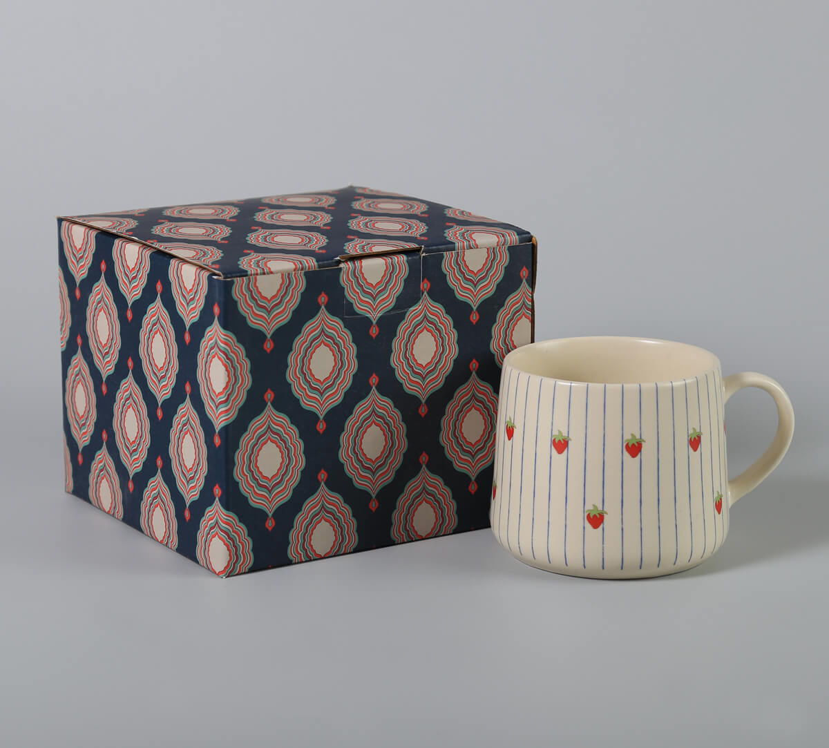 India Circus by Krsnaa Mehta Banded Strawberries Coffee Mug