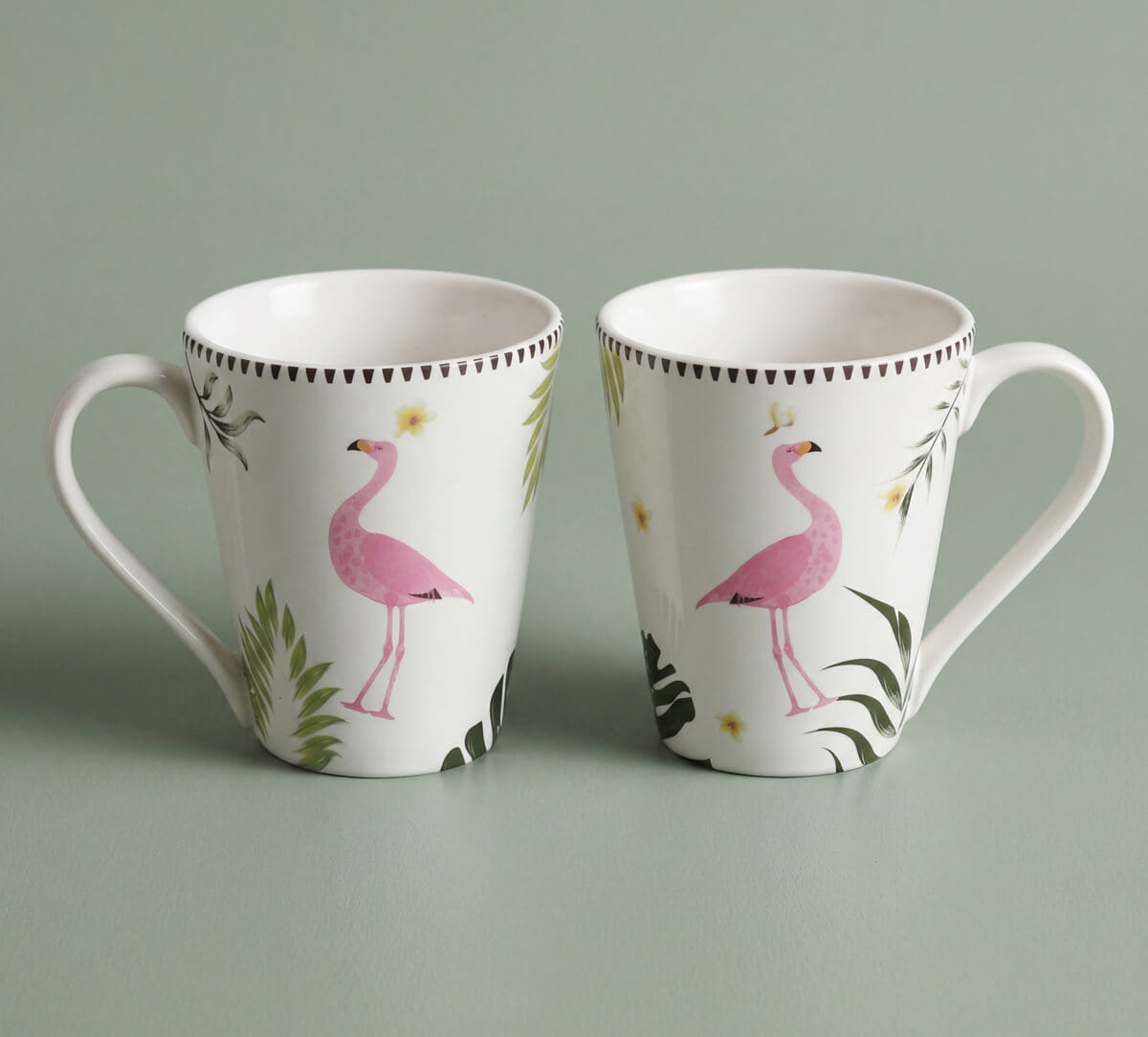 India Circus by Krsnaa Mehta Foraging Flamingo Coffee Mug Set of 2
