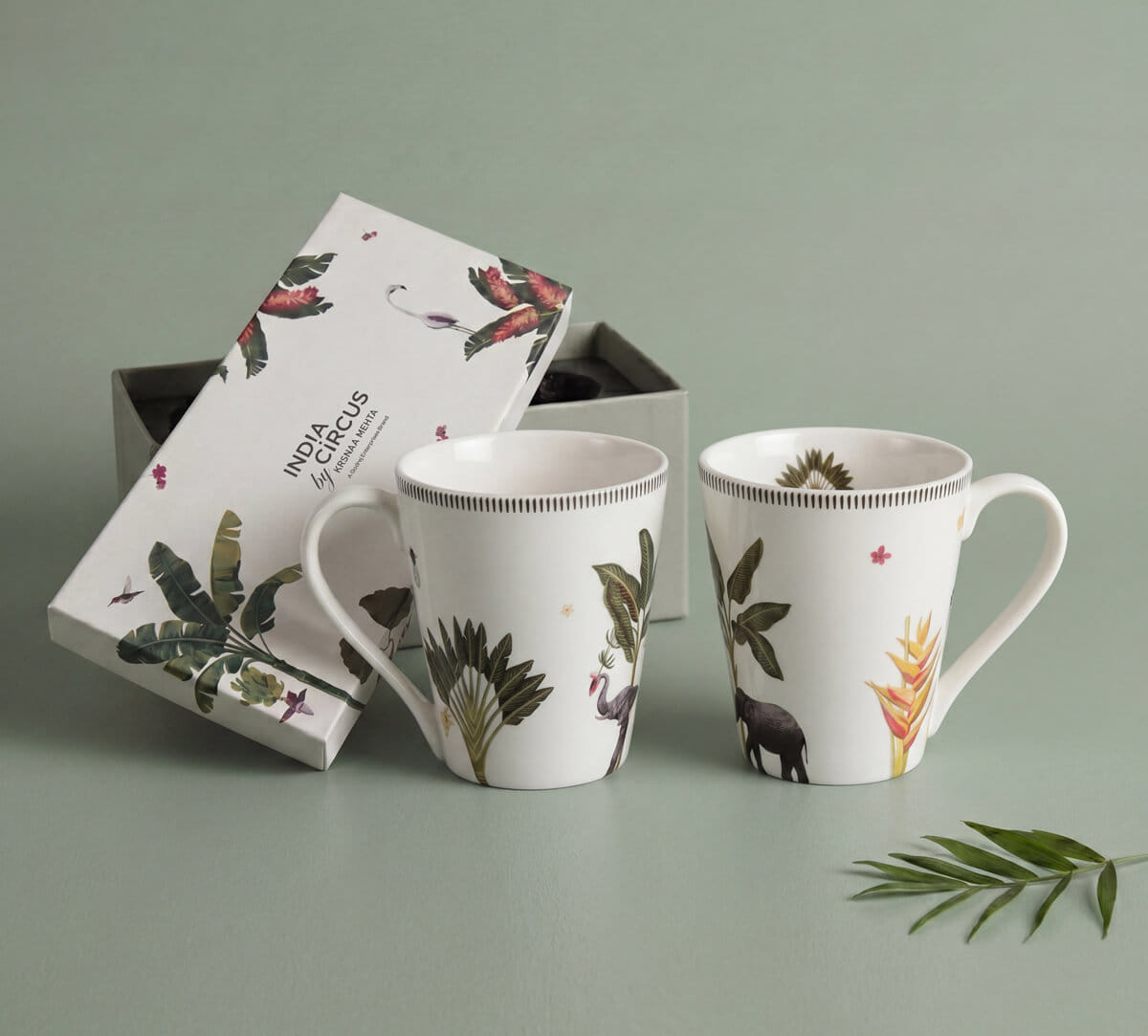 India Circus by Krsnaa Mehta Travellers Garden Coffee Mug Set of 2