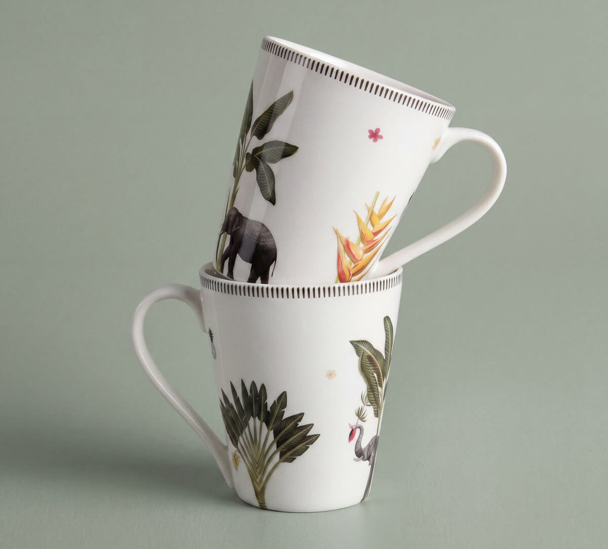 India Circus by Krsnaa Mehta Travellers Garden Coffee Mug Set of 2