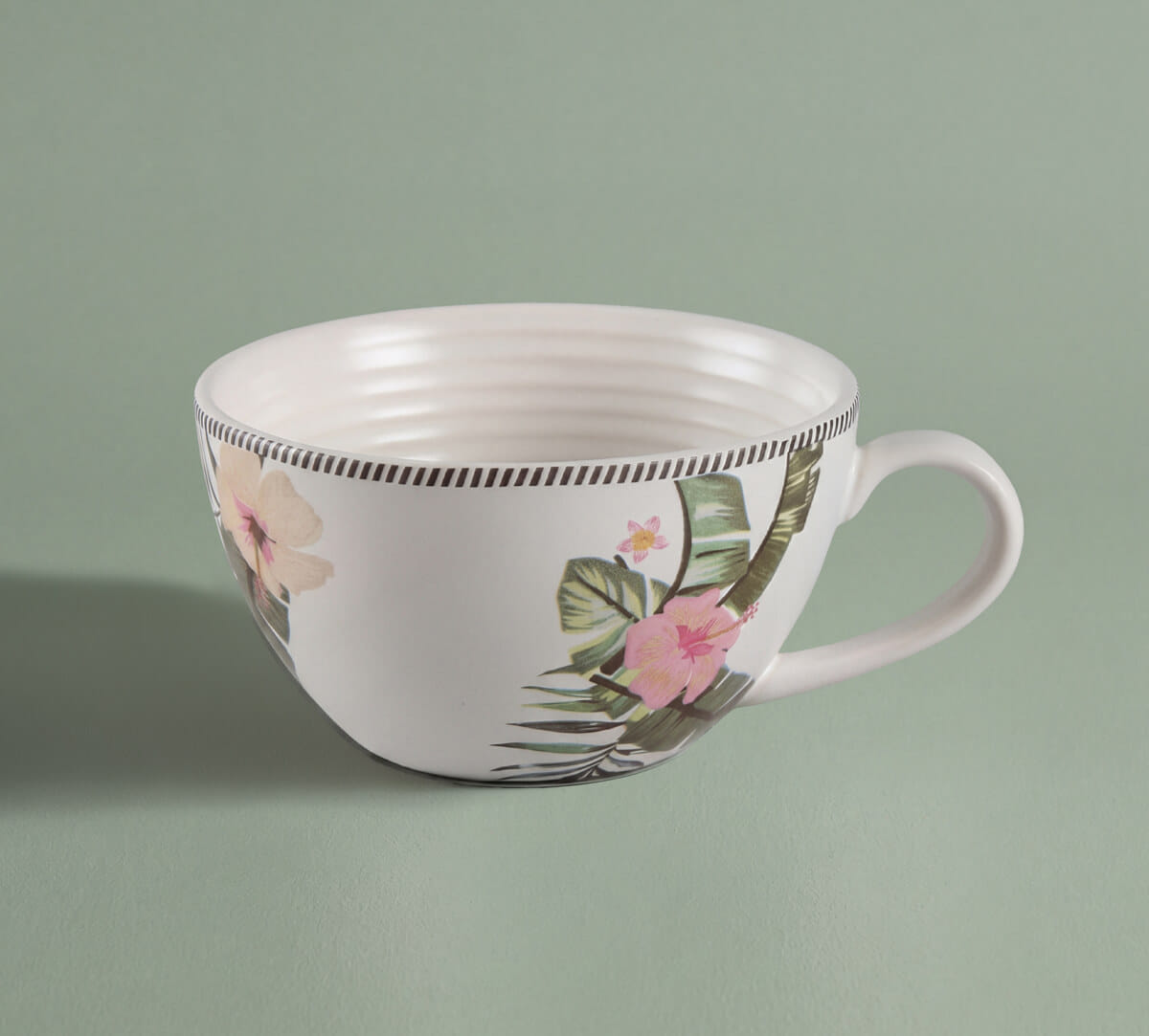 India Circus by Krsnaa Mehta Plumerias Plume Cup & Saucer Set of 4