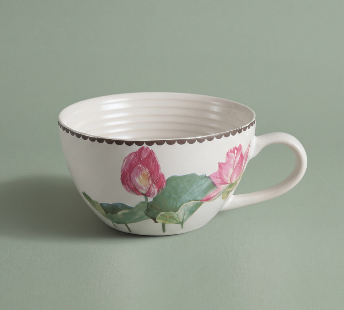 India Circus by Krsnaa Mehta Lotus Pond Boat Cup & Saucer Set of 4