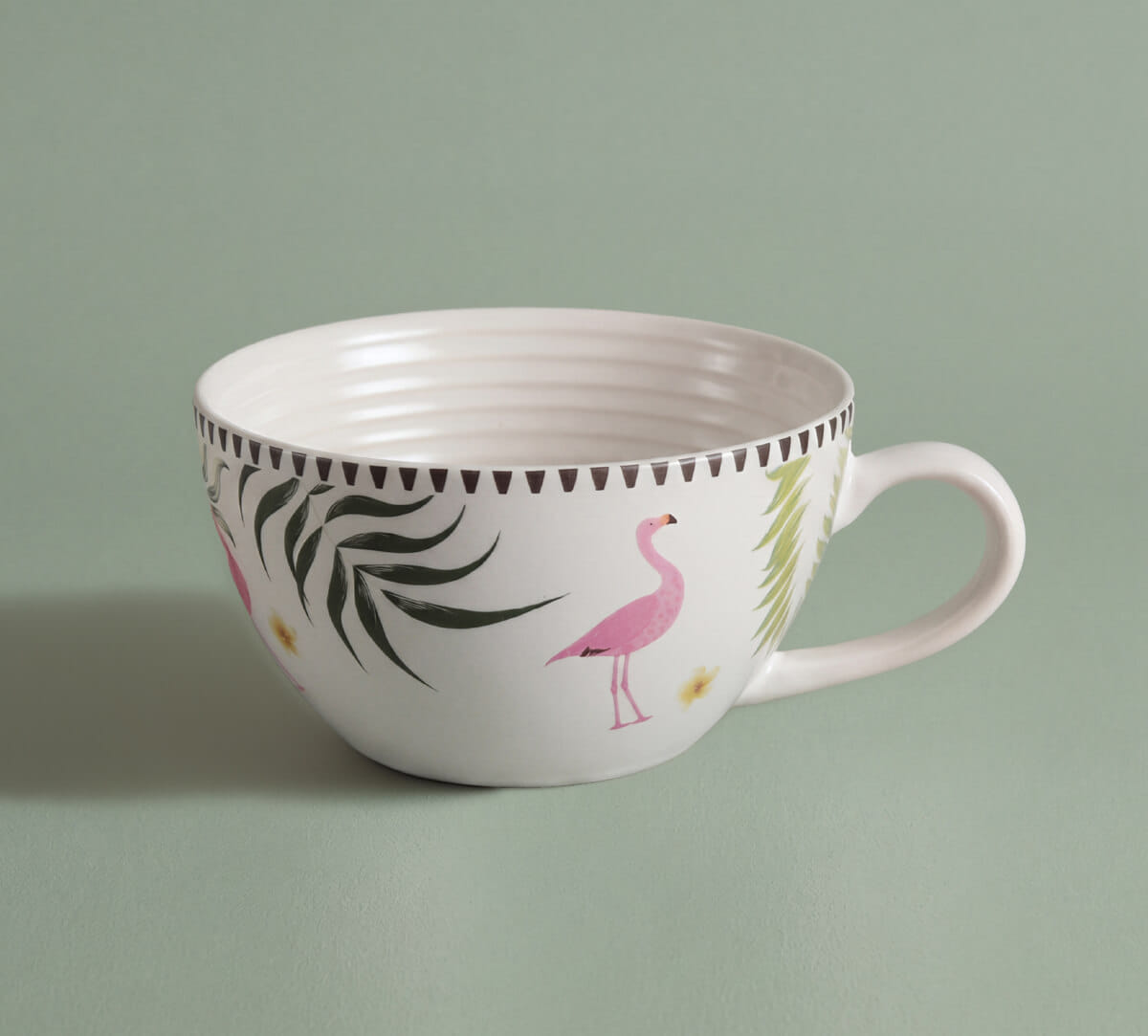 India Circus by Krsnaa Mehta Foraging Flamingo Cup & Saucer Set of 4
