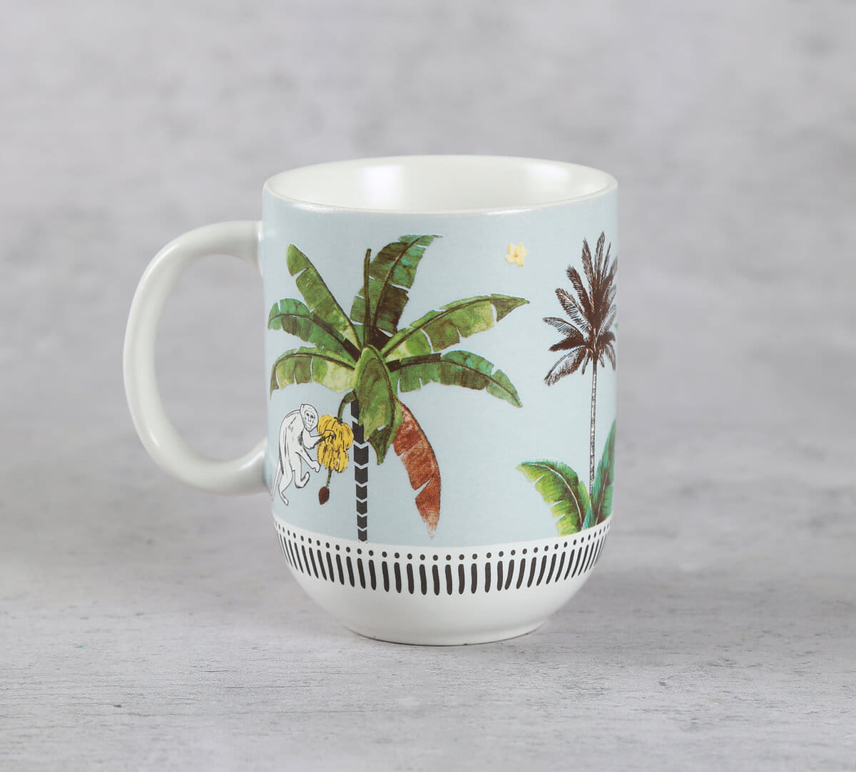 India Circus by Krsnaa Mehta Strelizia's Garden Porcelain Oval Mug Set of 2