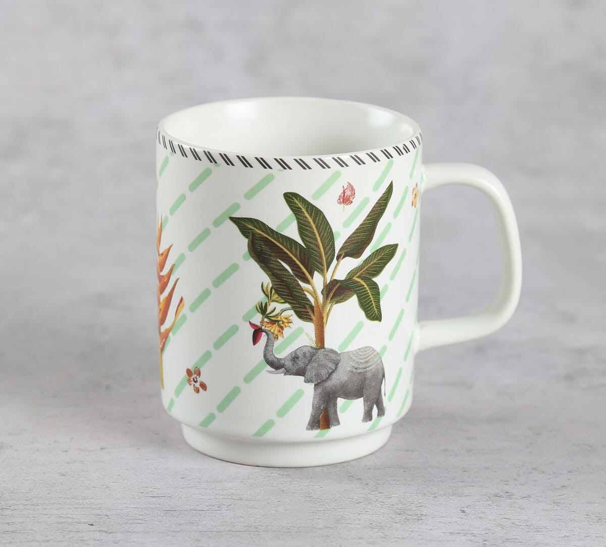 India Circus by Krsnaa Mehta Travellers Garden Porcelain Cylindrical Mug Set of 2