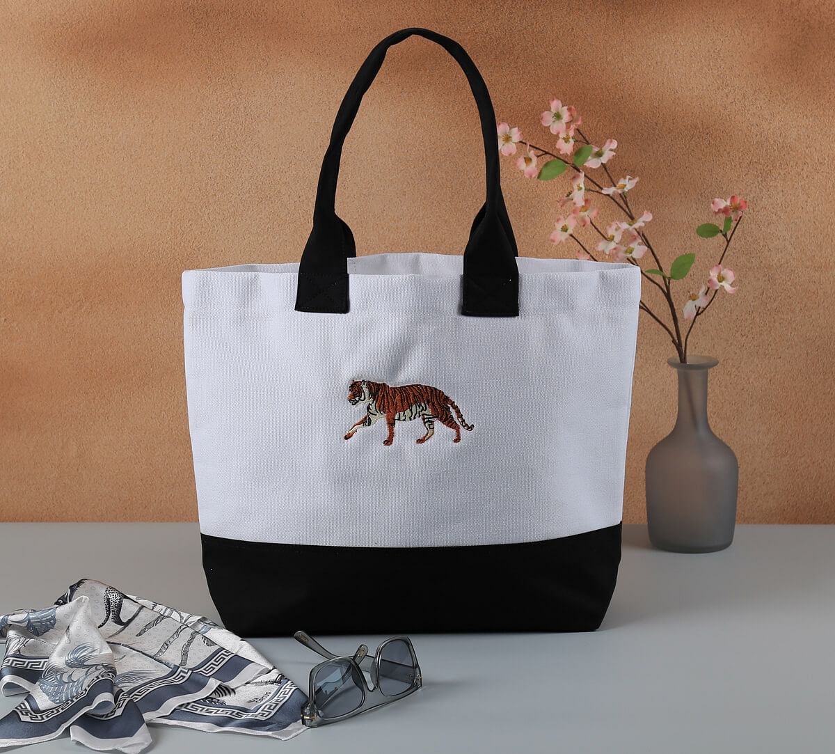 India Circus by Krsnaa Mehta Royal Tiger Tote Bag