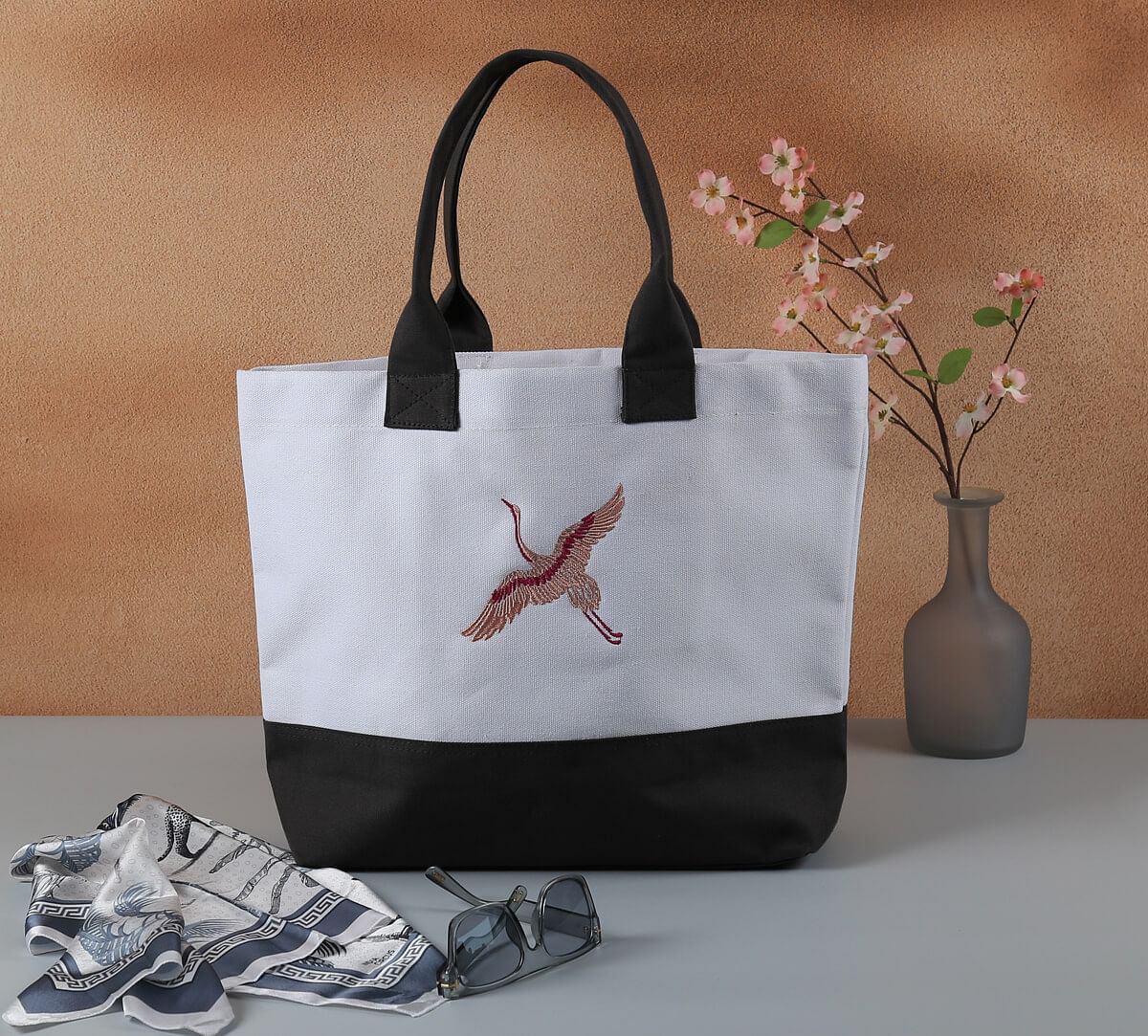 India Circus by Krsnaa Mehta Flying Flamingoes Tote Bag