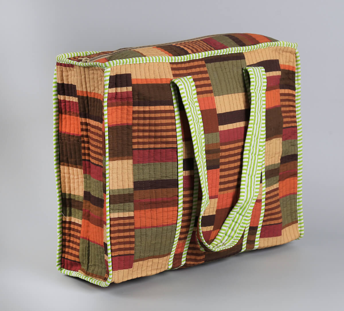 India Circus by Krsnaa Mehta Horizontal Hues Quilted Tote Bag