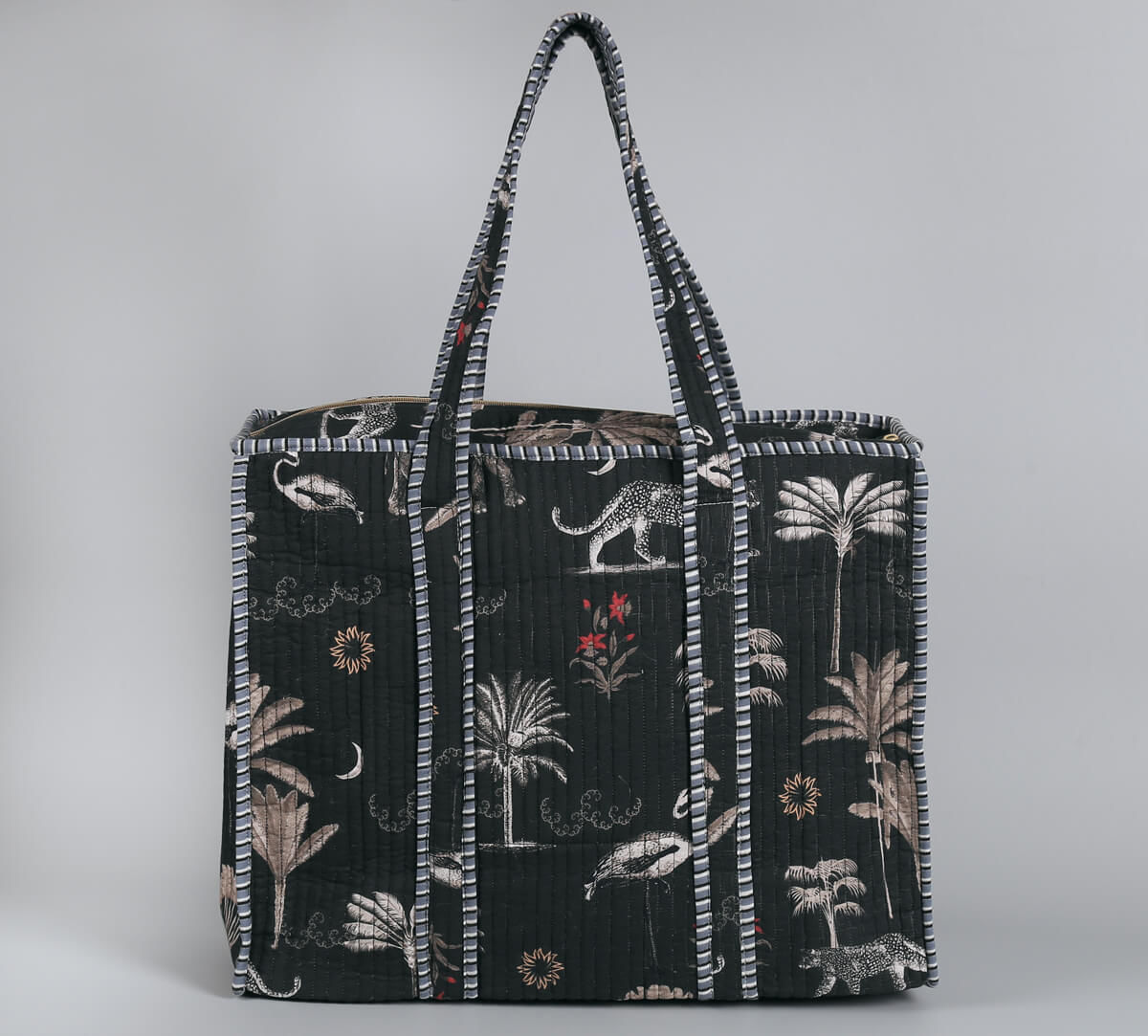 India Circus by Krsnaa Mehta Animalia Creations Quilted Tote Bag