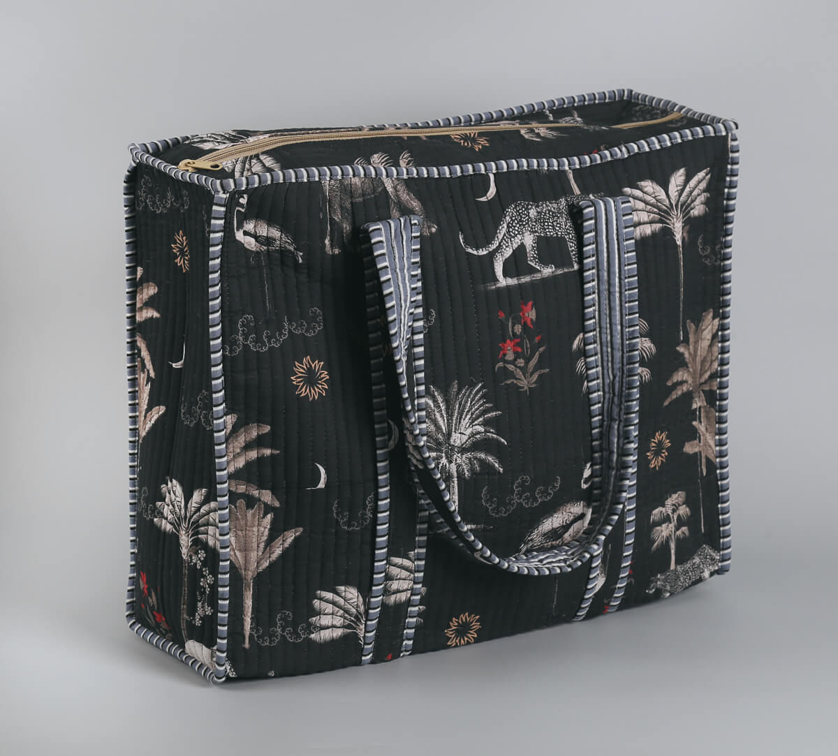 India Circus by Krsnaa Mehta Animalia Creations Quilted Tote Bag