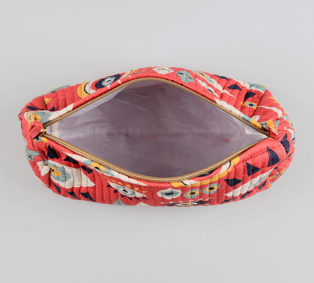 India Circus by Krsnaa Mehta Malocchio Stare Quilted Utility Pouch Set of 3