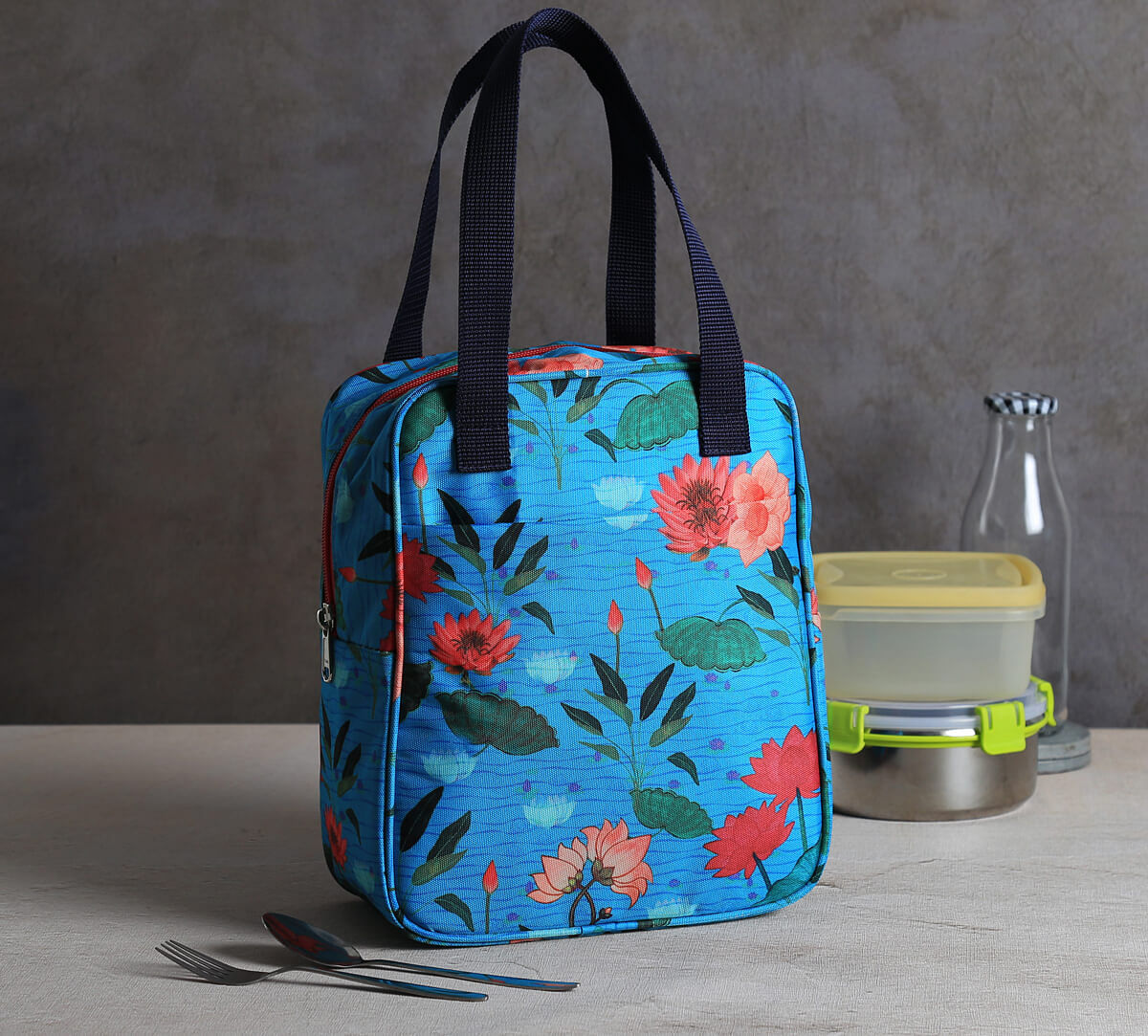 India Circus by Krsnaa Mehta Blossomy Mosaic Insulated Lunch Bag